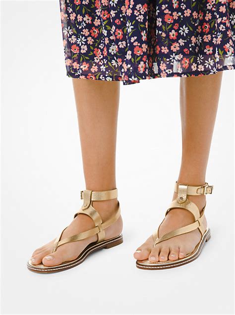 michael michael kors pearson leather sandal|michael kors leather boots.